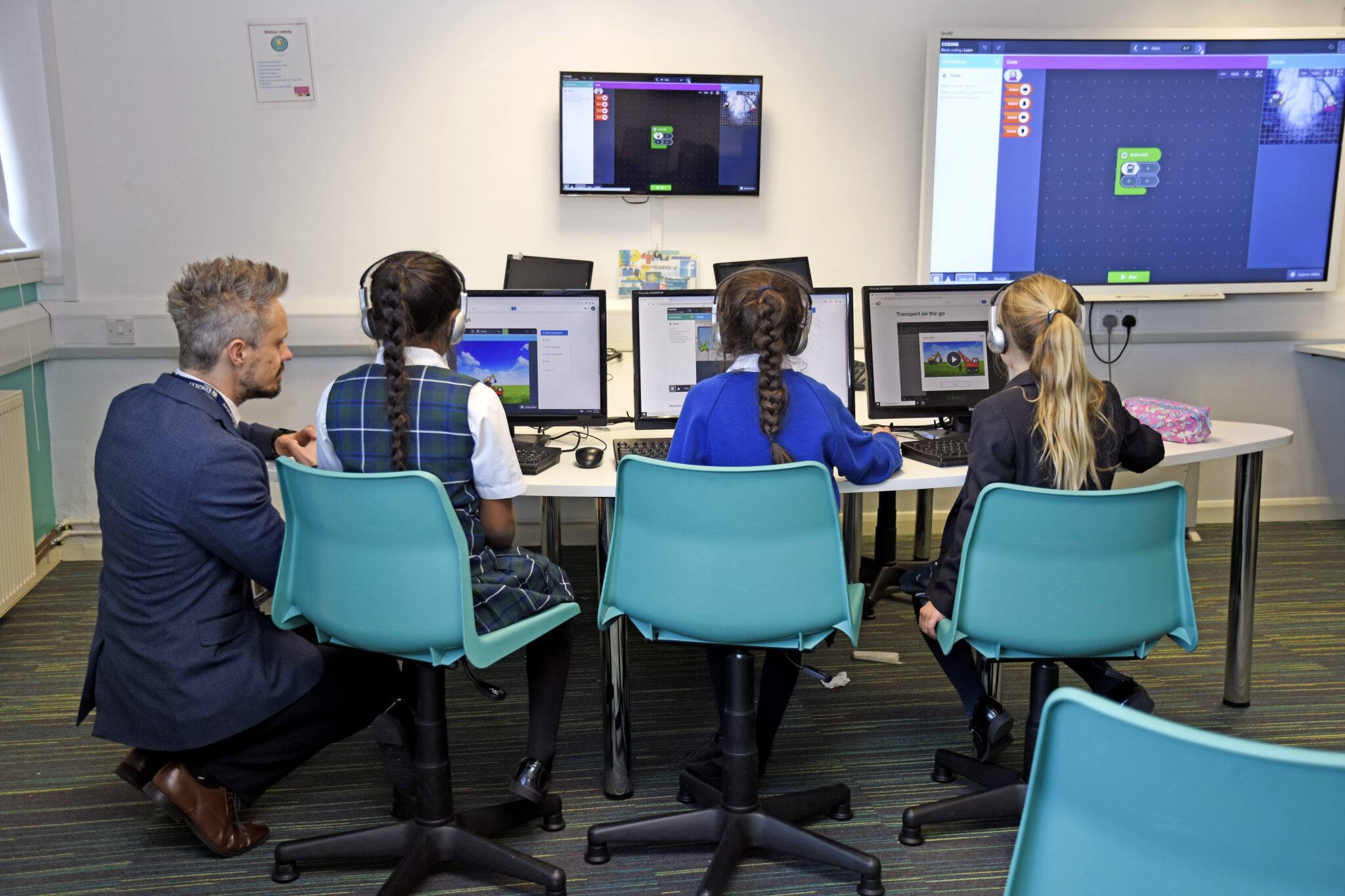 students in a computer room