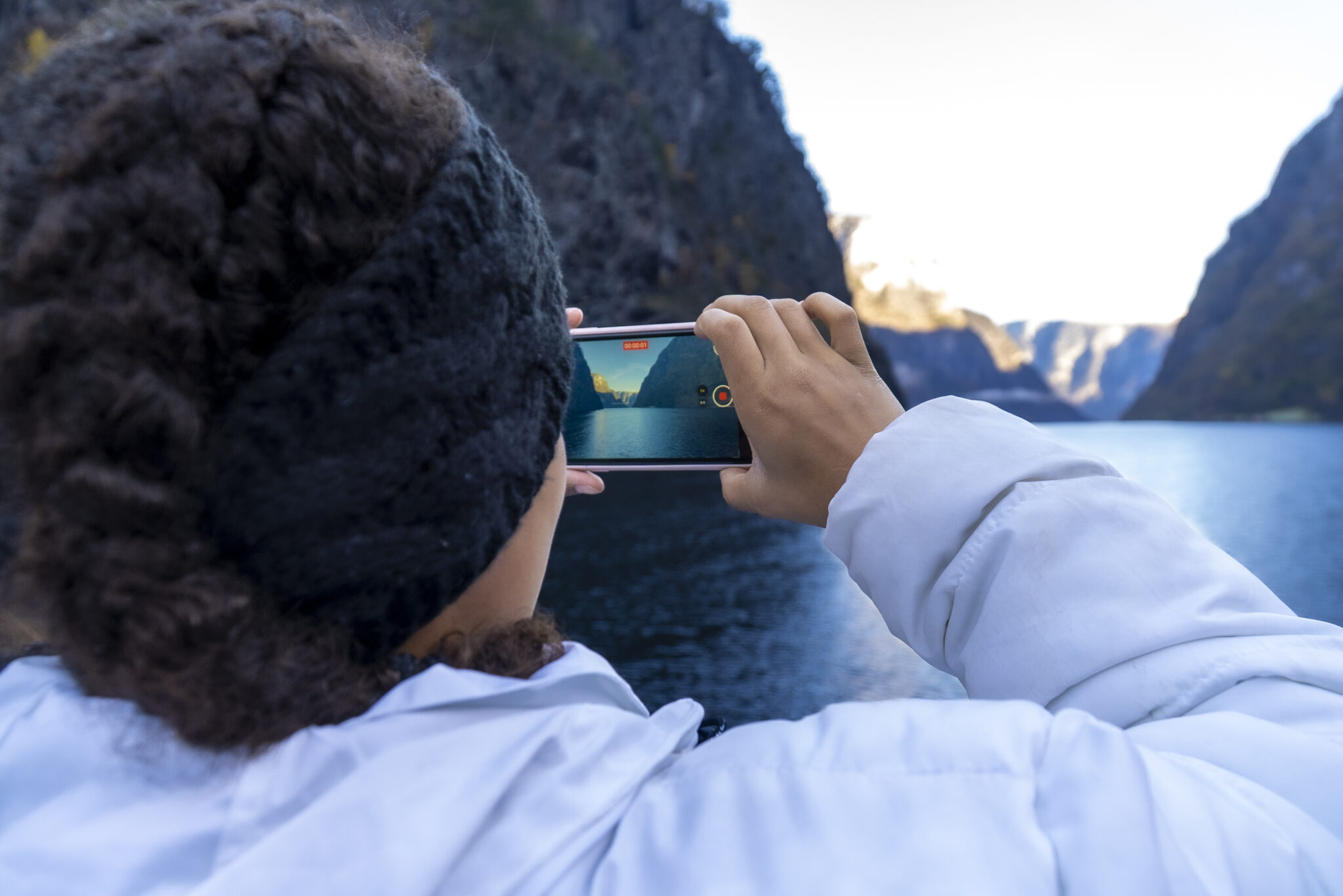 person taking a photo